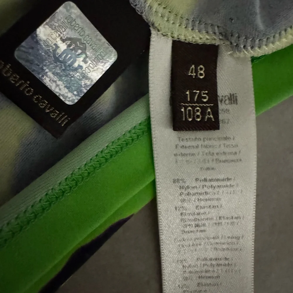 Roberto Cavalli  Lime and Black Animal Print Top - Picture 7 of 11